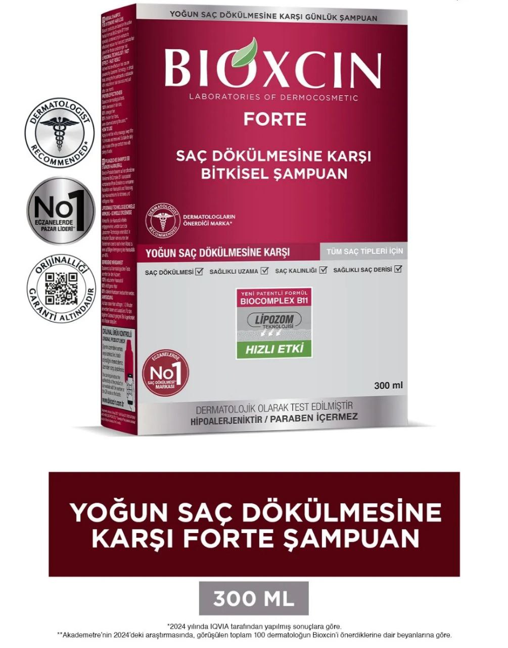 شامپو ضد ریزش بیوکسین BIOXCIN مناسب برای تمامی موها حجم 300 میلی - تصویر 2
